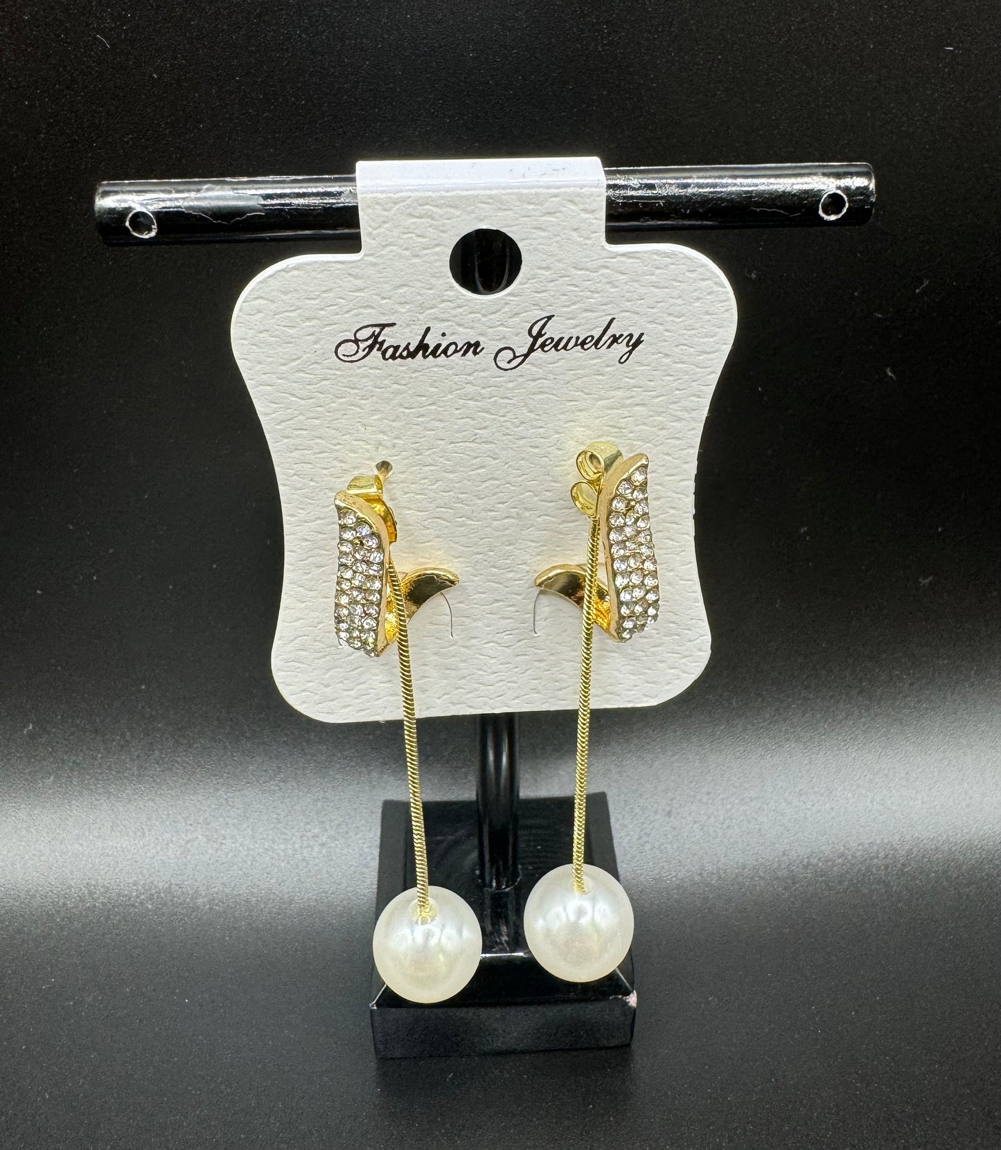 Gold Plated Pearl Drop Earrings