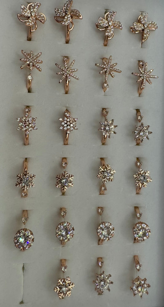 Adjustable Rose Gold Spinner Rings