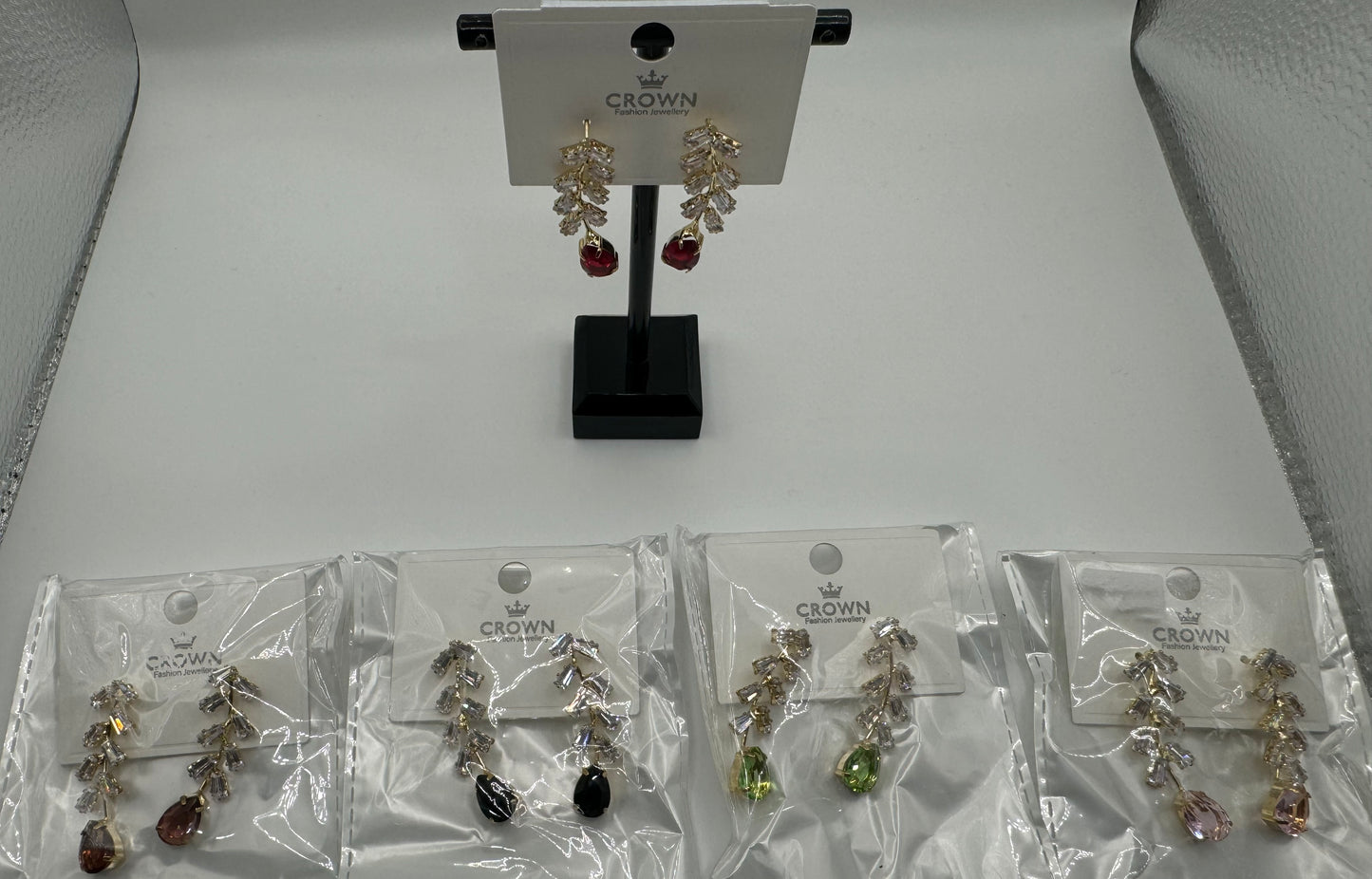 Gorgeous Gold Plated Stone Earrings