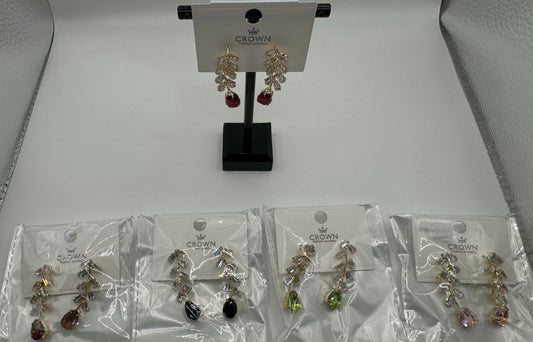 Gorgeous Gold Plated Stone Earrings