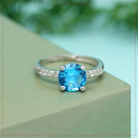 Single Round Stone American Diamond Ring